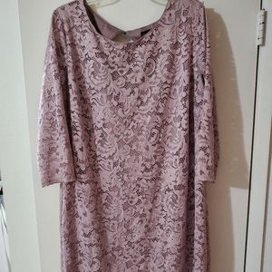 Lavender/Pink Lace Dress - 2X